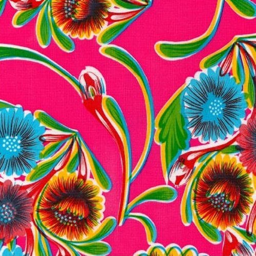 Mexican Oilcloth Sweet Flower Pink - Me Too Please